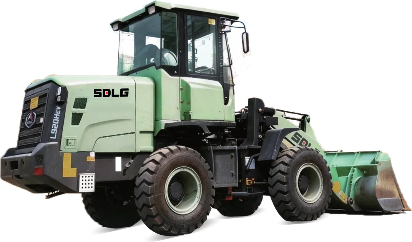 SDLG L920HEV Electric Wheel Loaders, three-quarter view