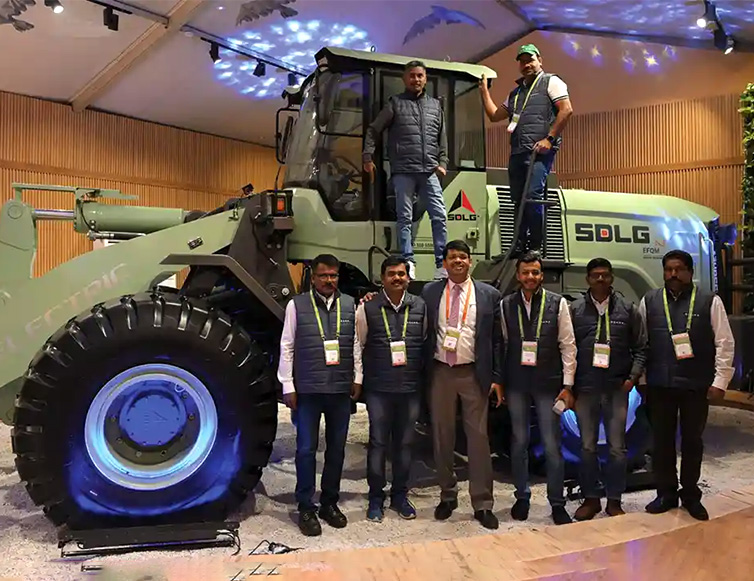 SDLG India showcases, electric loader, hydraulic excavator and wheel loader at Bauma 2023
